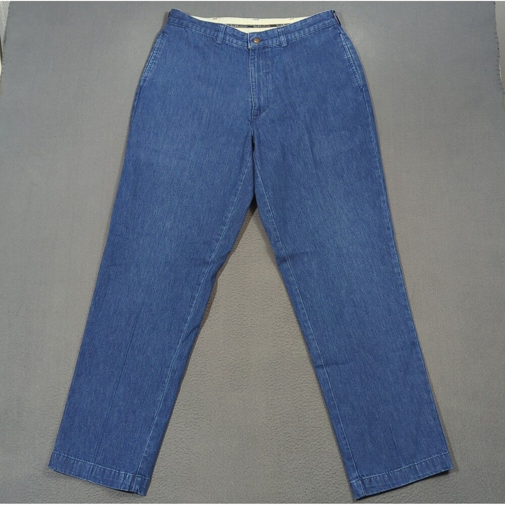 Polo Ralph Lauren Jeans Men's 35x32 Fits 32x32 Blue Gordon Pant Denim Flat Front